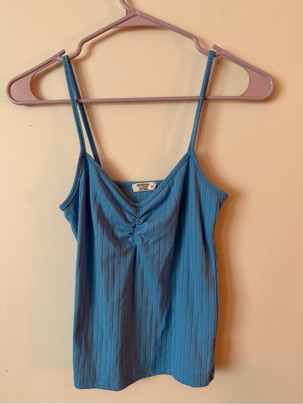 Ardene Blue Ribbed Spaghetti Strap Camisole